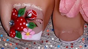 45+ bonitas modelos de uñas para pies mariposas. Decoracion De Unas Para Pie En Rojo Modelo De Unas Para Pie Con Flores Y Capullo Unas Decoradas Youtube