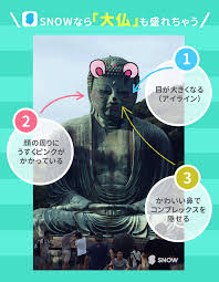 大仏でわかる snow を使うと可愛くなる理由 大仏 プリクラ 図解