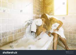 Two Happy Lesbians Bathroom Playing Foam Stock Photo 729152257 |  Shutterstock