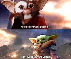 Gremlins Crossover Babyyoda In 2021 Star Wars Memes Funny Star Wars Memes Star Wars Humor
