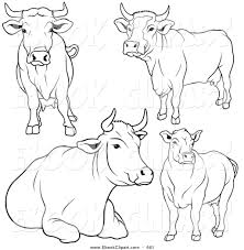 Great Set Of Cows Cow Illustration Animal Sketches Animal Drawings