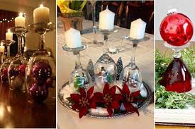 fabriquez facilement votre centre de table avec des coupes a vin pour noel christmas table centerpieces diy christmas table table centerpiece decorations