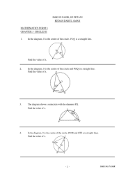 Math questions with answers (4). Math Form 3 Chapter3 Circles Ii Pdf