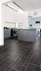 Shop by style for wood, slate, stone and rock effect tiles for an understated and sophisticated look. Slate Effect Kitchen Flooring From The Cavalio Conceptline Collection Of Luxury Vinyl Flooring Tiles Grey Slate Lantai Dapur Lantai Vinil Ubin Lantai