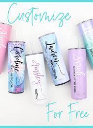 Adhesive vinyl or printable vinyl. Personalized Tumbler Diy Cricut Cricut Craft Room Cricut Projects Vinyl