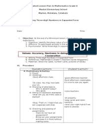 Semi Detailed Lesson Plan In Mathematics Lesson Plan Education Theory In 2020 Science Lesson Plans Elementary Describing Words Math Lesson Plans Elementary