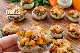 Lezzetine Doyum Olmayan Mantar Dolmasi Tarifi 2020 Yemek Tarifleri Yemek Meze Tabagi