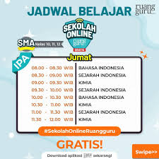 Contoh jadwal pelajaran sma jurusan ips dalam bahasa inggris. Bimbel Online Nomor 1 On Twitter Ini Untuk Jadwal Belajar Sekolahonlineruangguru Hari Kamis Jumat Untuk Sma Ipa 10 12 Setelah Ini Rogu Bakal Unggah Jadwal Belajar Untuk Sma Ips Kelas 10 12 Dari Senin Jumat Catat
