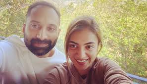 Nazriya clicks a picture of Fahadh Faasil