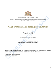 COMUNE DI SASSARI PIANO STRAORDINARIO DI EDILIZIA ...