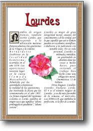 Nombre Lourdes Lamina Descargable En Formato Pdf Con Impresiones Ilimitadas Heraldicafamiliar Com