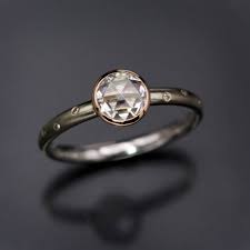 Sheet metal parts are known for their durability, which makes them great for end use applications (e.g. Mixed Metal Bezel Set Rose Cut Moissanite Diamond Accented Engagement
