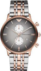 Montre Emporio Armani Ar1721 Homme Quartz Chronographe Cadran Et Bracelet En Acier Inoxydable O Retro Bracelet Chronograph Watch Men Mens Rose Gold Watch
