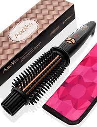 Amovee Curling Iron Brush Ceramic Tourmaline Ionic Hair Curling Wand Volumizing Hot Brush With 1 Inch Barre Curling Hair With Wand Wand Curls Curled Hairstyles