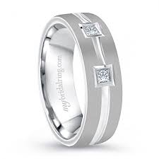 Flat Diamond Wedding Band In White Gold Diamond Wedding Bands Mens Wedding Bands Yellow Gold Diamond Wedding Band