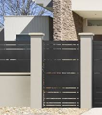 Portail Battant Acier Galvanise Celes Roy Amenagement Entree Maison Portes De Jardin En Fer Cloture Maison