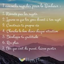 7 Conseils Rapides Pour Le Bonheur Citation Developpementpersonnel Cool Words Words Messages