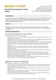 Social Worker Resume Samples Qwikresume