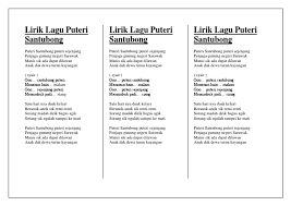 Lirik lagu puteri santubong puteri sejenjang puteri santubong puteri sejenjang penjaga gunung negeri sarawak manis sik ada dapat dilawan anak dak. Lirik Lagu Puteri Santubong