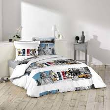 Parure de couette new york, comprenant : New York Housse De Couette Parure De Couette 220 X 240 Pas Cher Parure De Couette New York Housse De Couette Usa Couette Imprimee New York Un Max D Idees