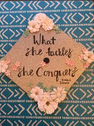 Gilmore Girls Inspired Graduation Cap What She Tackles She Conquers Richard Graduation Cap Decoration High School Graduation Cap Decoration Graduation Cap