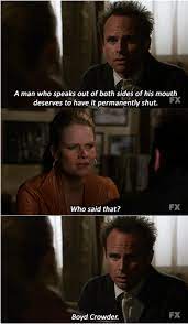 Pin By Dewey Crowe On Down There We Know The Difference Between Dynamite And Road Flares Justified Quotes Justified Tv Show Tv Talk Show