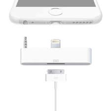 Lightning To 30 Pin Audio Adapter For Iphone 6s Plus White