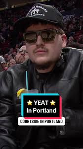 YEAT courtside in Portland 👀⭐️ #NBA #NBACelebRow #YEAT 🎥: @Trail Blazers