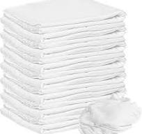 Nabob Wipers New Lint Free Rags 100% Cotton Cleaning Rags, Soft Cloth  Tshirt Material for Cast Iron, Staining Wood, Dust Rags, Shoe Polishing ...