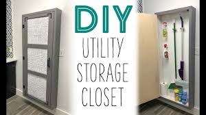 Customizable organization for hard to store items. Diy Utility Storage Closet Youtube