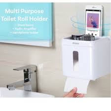 This multifunctional toilet paper holder is entirely made of plastic in elegant white color. Ecoco Tissue Box Toilet Paper Holder Bathroom Accessories Storage Box Shopee Singapore
