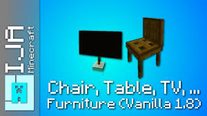Minecraft Furniture With Only One Command Block Minecraft Minecraft Furniture Minecraft Commands