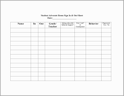 New Sign Out Sheet Template Word Exceltemplate Xls