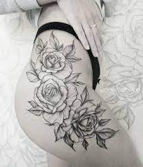 There are a total of three roses that start on the hip and you can recreate a similar tattoo or maybe have fewer roses. Hip Thigh Tattoo Sunflower Tattoo Shoulder Hip Tattoos Women Hip Thigh Tattoos