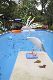 pvc feathered pelican with feet spikes and acrylic eyes yard etsy passaros reciclavel ideias