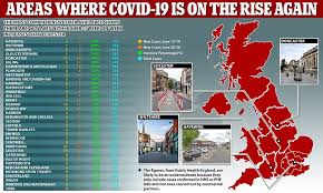 The most populous member of the uk, england has so far recorded the highest number of coronavirus deaths, with 21,357 identified cases in the capital london. Coronavirus England Which Areas Face Lockdown After Leicester Daily Mail Online