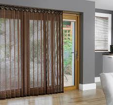 A self fabric valance covers the head rail and offers a finished elegant look. Bamboo Grommet Top Panels For Sliding Glass Doors And Large Windows Window Blind Outlet