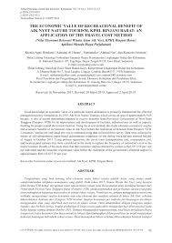 Check spelling or type a new query. Pdf The Economic Value Of Recreational Benefit Of Aik Nyet Nature Tourism Kph Rinjani Barat An Application Of The Travel Cost Methods