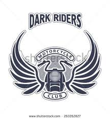 Dark Riders Motorcycle Club Design For Emblem Or Logo Stock Vector Club Design Motorcycle Clubs Bike Drawing