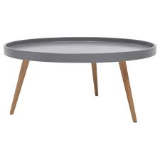 nordic table basse ronde scandinave laquee gris pieds en bois hetre massif o 80 cm achat vente table bas table basse table basse ronde table basse bois