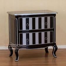 Black And Silver Dresser Stripe Painted Commode Black Silver Indonesia Furniture French Painted Furniture Black Painted Furniture Striped Furniture