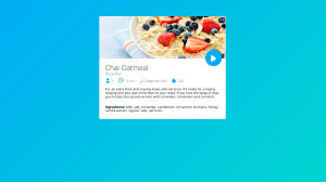 Each card has a title followed by a list of ingredients and directions; 5 Css Recipe Cards