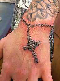 Art tattoo body art tattoos tattoos skull art art tattoo designs sleeve tattoos skull and bones tattoo sketches. His Own Cross With Rosary Beads For Black Rose Tattoo Facebook