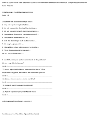 Soal agama kristen kelas 2 sd dan kunci jawabannya. Soal Uts Agama Kristen Kelas 2 Semester 2 Disertai Kunci Jawaban Dan Pedoman Penilaiannya