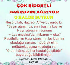 Bas Agrisi Dualar Okuma Yazar Sozleri