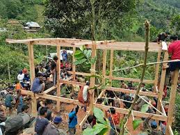 Film animasi tentang gotong royong produksi direktorat pembinaan pendidikan keluarga, kementerian pendidikan dan. Gambar Gotong Royong Membangun Rumah