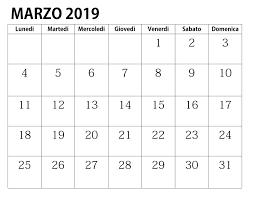 Calendario Marzo 2019 Da Stampare Calendar Calendari Mensili