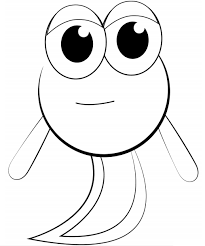 Make a coloring book with tadpole for one click. Cartoon Tadpole Coloring Page Free Printable Coloring Pages For Kids