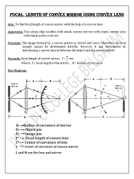 How do you measure a focal length? Focal Lenght Of Convex Mirror Using Convex Lens Glass Applications Glass Engineering And Science