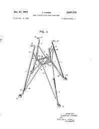 Technical Drawing For Patent Charles Eames Submitted In 1952 And Approved In 1954 For The Eiffel Base Design Eames Design Charles Eames